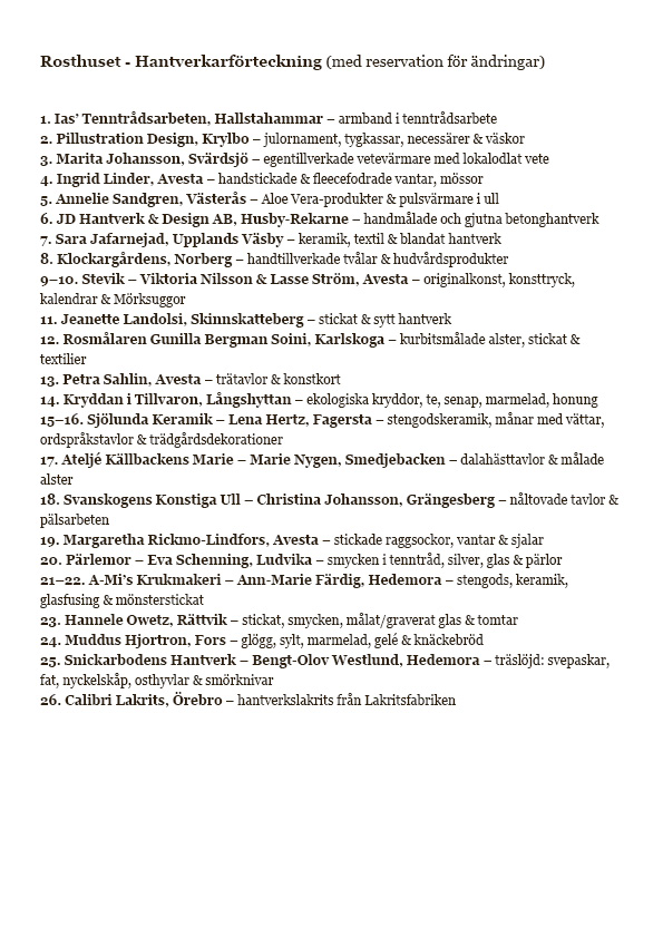 Plan 1 & 2 Rosthuset hantverkare