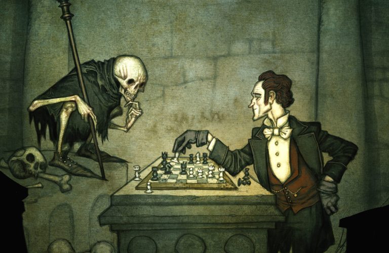 Johan Egerkrans Chess with death Upphovsman Johan Egerkrans kopiera